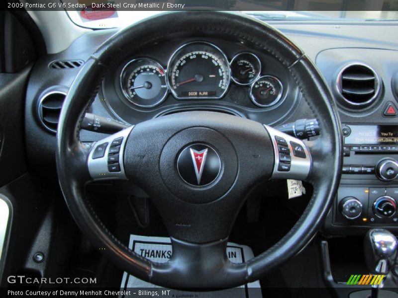 Dark Steel Gray Metallic / Ebony 2009 Pontiac G6 V6 Sedan