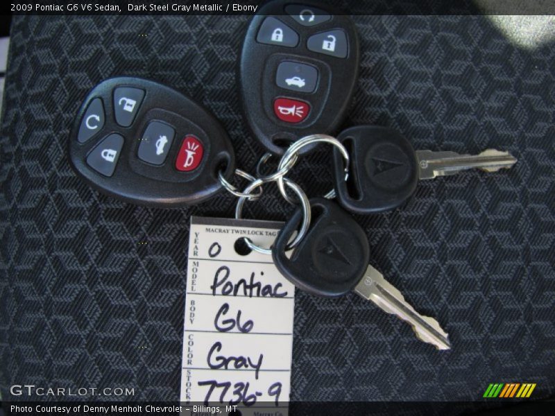 Dark Steel Gray Metallic / Ebony 2009 Pontiac G6 V6 Sedan