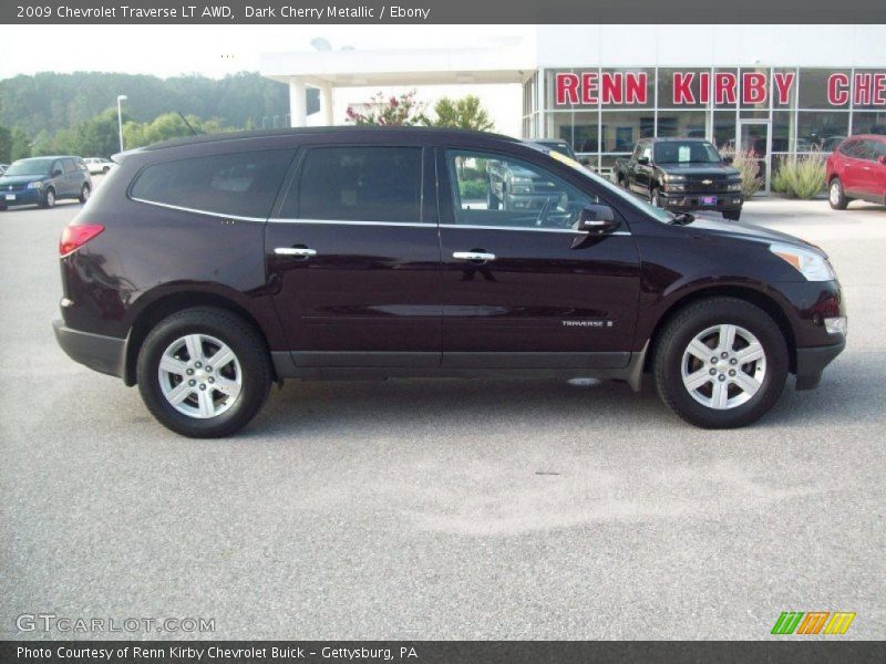 Dark Cherry Metallic / Ebony 2009 Chevrolet Traverse LT AWD