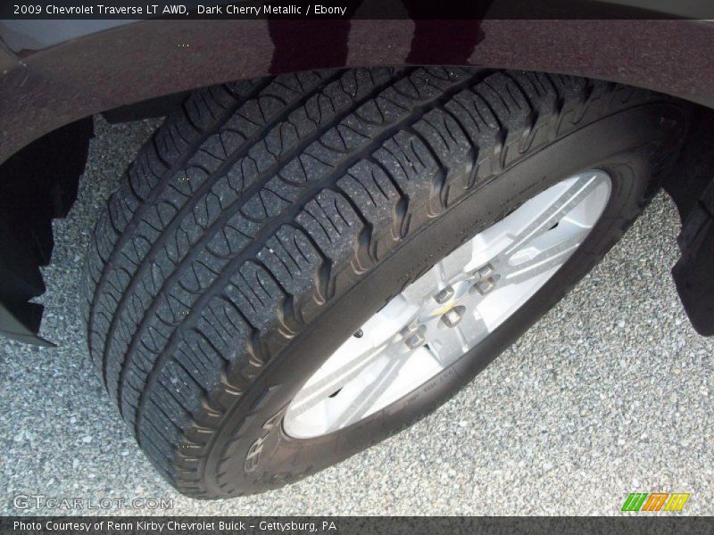 Dark Cherry Metallic / Ebony 2009 Chevrolet Traverse LT AWD