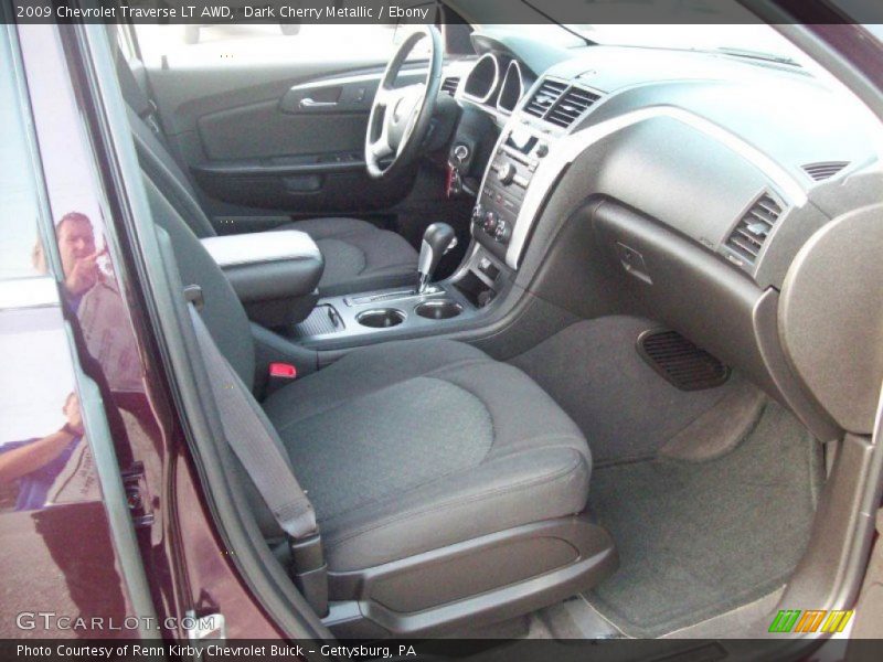 Dark Cherry Metallic / Ebony 2009 Chevrolet Traverse LT AWD