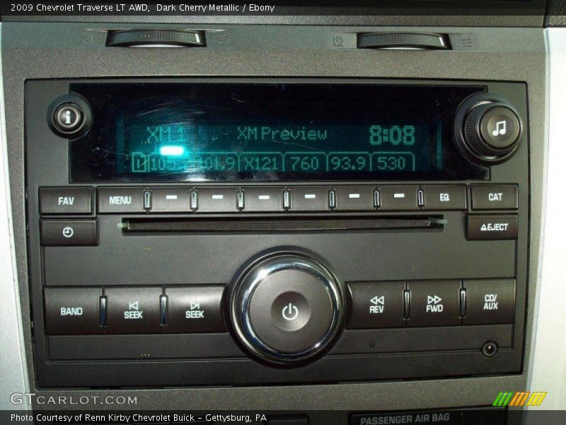 Dark Cherry Metallic / Ebony 2009 Chevrolet Traverse LT AWD