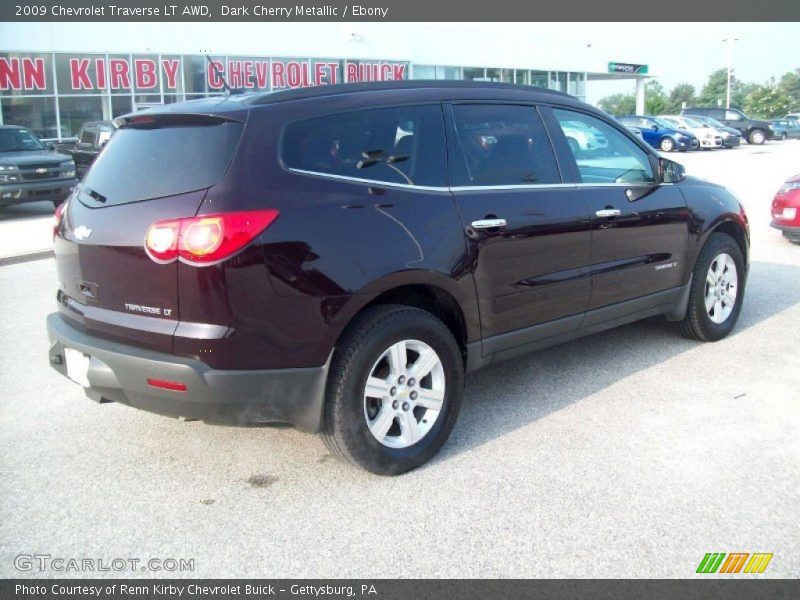 Dark Cherry Metallic / Ebony 2009 Chevrolet Traverse LT AWD