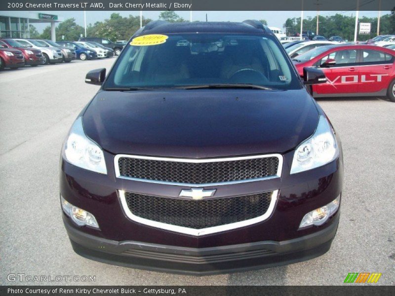 Dark Cherry Metallic / Ebony 2009 Chevrolet Traverse LT AWD