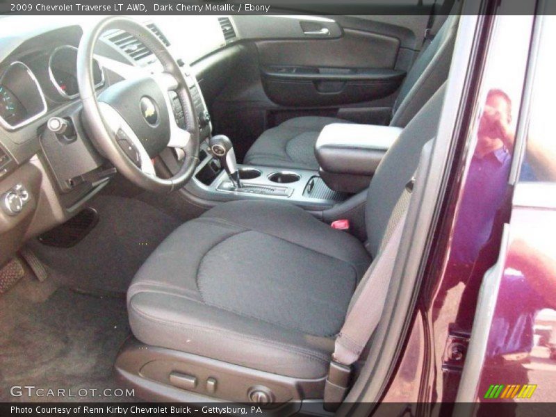 Dark Cherry Metallic / Ebony 2009 Chevrolet Traverse LT AWD