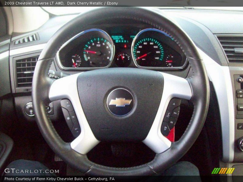 Dark Cherry Metallic / Ebony 2009 Chevrolet Traverse LT AWD