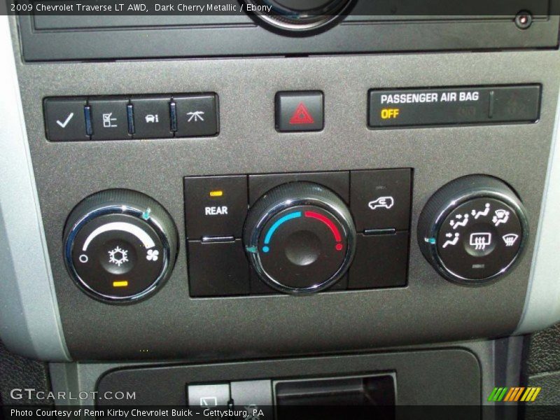 Dark Cherry Metallic / Ebony 2009 Chevrolet Traverse LT AWD