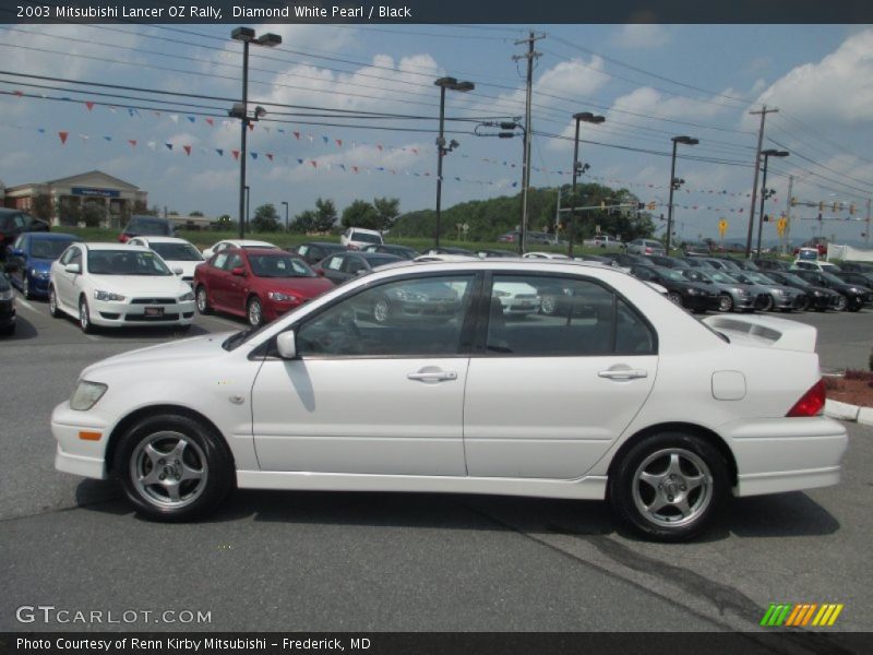 Diamond White Pearl / Black 2003 Mitsubishi Lancer OZ Rally