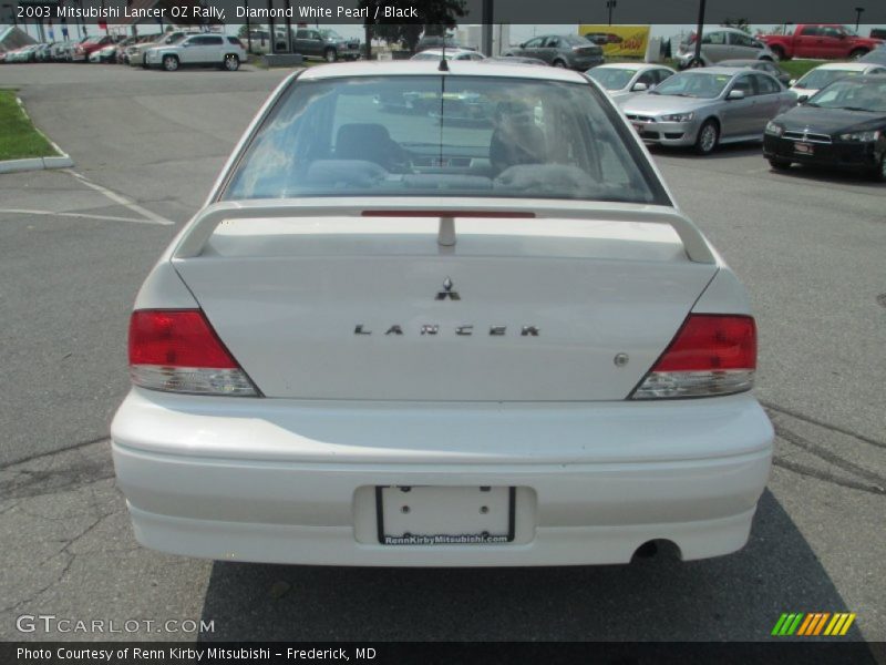 Diamond White Pearl / Black 2003 Mitsubishi Lancer OZ Rally