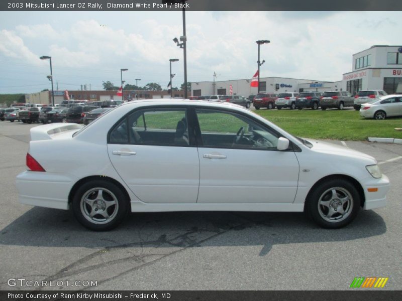 Diamond White Pearl / Black 2003 Mitsubishi Lancer OZ Rally