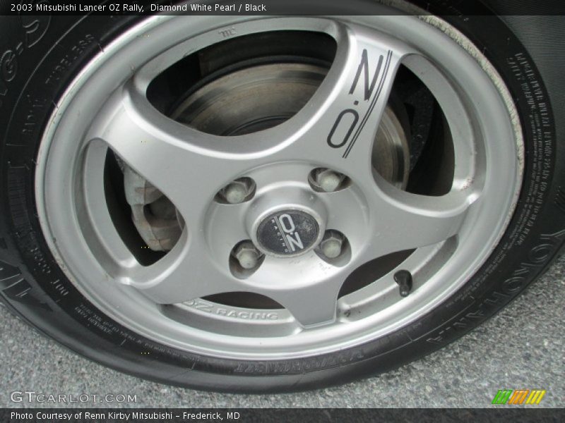 Diamond White Pearl / Black 2003 Mitsubishi Lancer OZ Rally