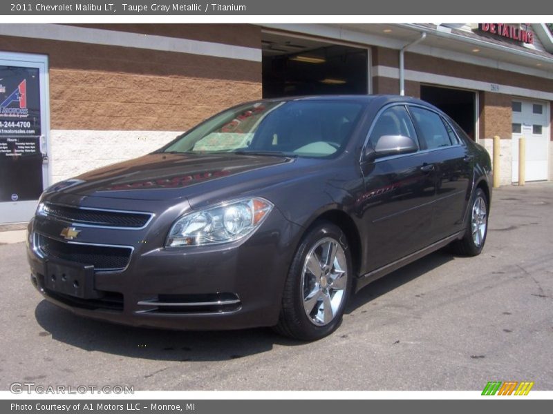 Taupe Gray Metallic / Titanium 2011 Chevrolet Malibu LT
