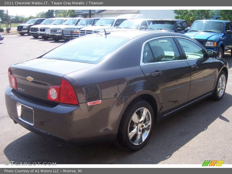 Taupe Gray Metallic / Titanium 2011 Chevrolet Malibu LT