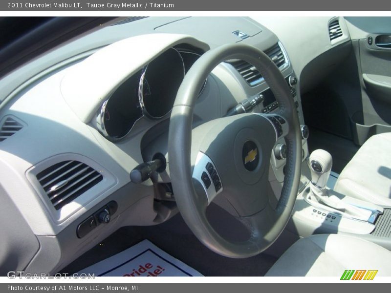 Taupe Gray Metallic / Titanium 2011 Chevrolet Malibu LT