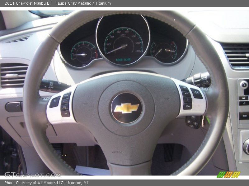 Taupe Gray Metallic / Titanium 2011 Chevrolet Malibu LT