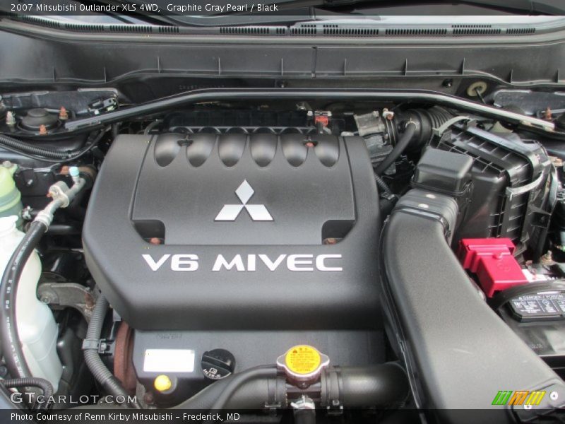 Graphite Gray Pearl / Black 2007 Mitsubishi Outlander XLS 4WD
