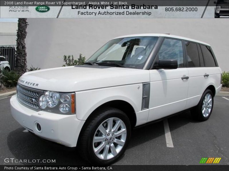 Alaska White / Jet Black 2008 Land Rover Range Rover V8 Supercharged