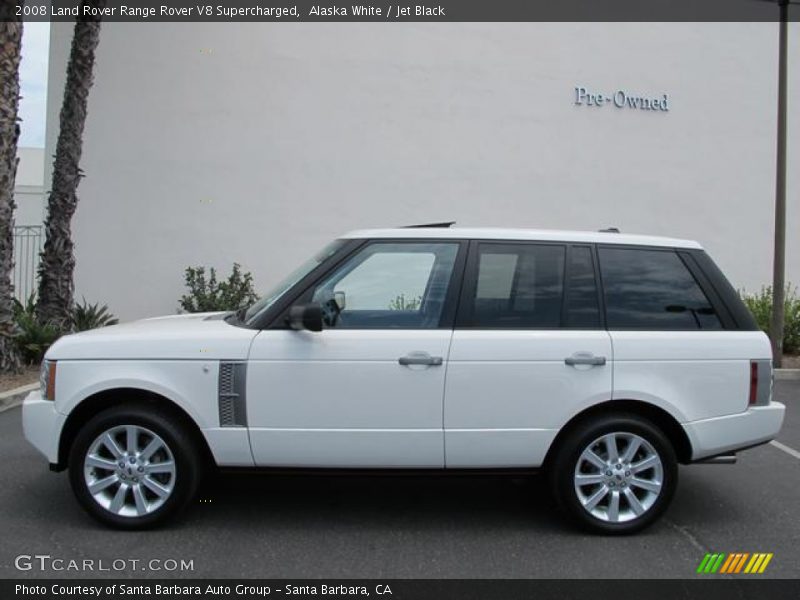 Alaska White / Jet Black 2008 Land Rover Range Rover V8 Supercharged