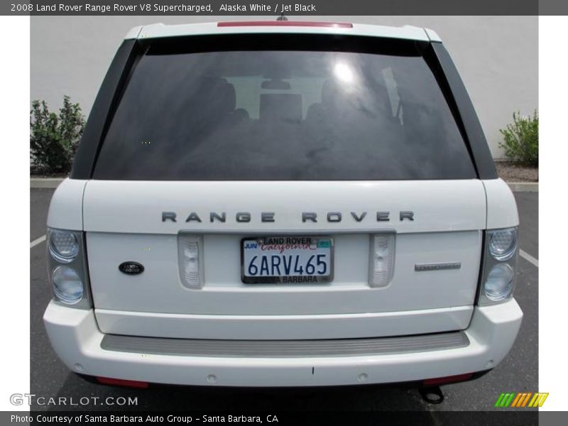 Alaska White / Jet Black 2008 Land Rover Range Rover V8 Supercharged