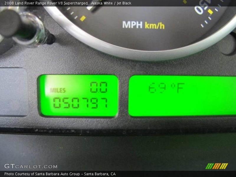 Alaska White / Jet Black 2008 Land Rover Range Rover V8 Supercharged