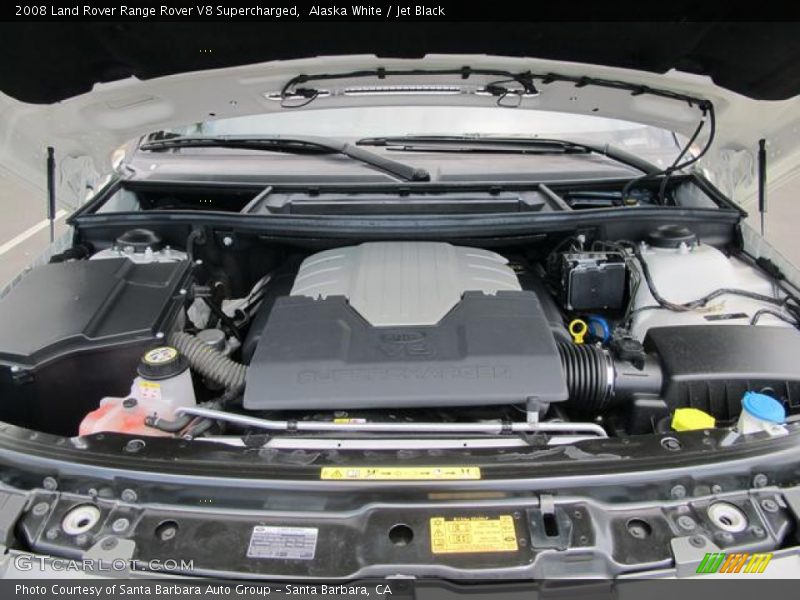 Alaska White / Jet Black 2008 Land Rover Range Rover V8 Supercharged