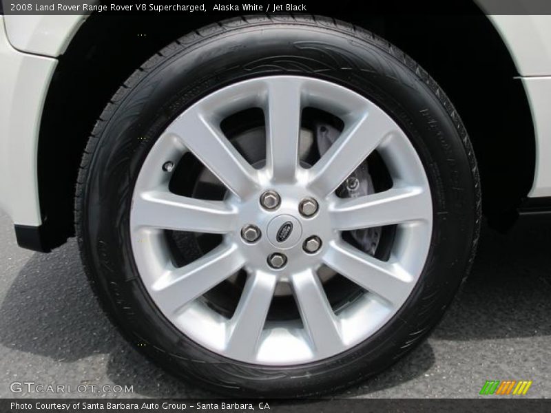 Alaska White / Jet Black 2008 Land Rover Range Rover V8 Supercharged