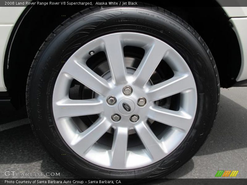 Alaska White / Jet Black 2008 Land Rover Range Rover V8 Supercharged