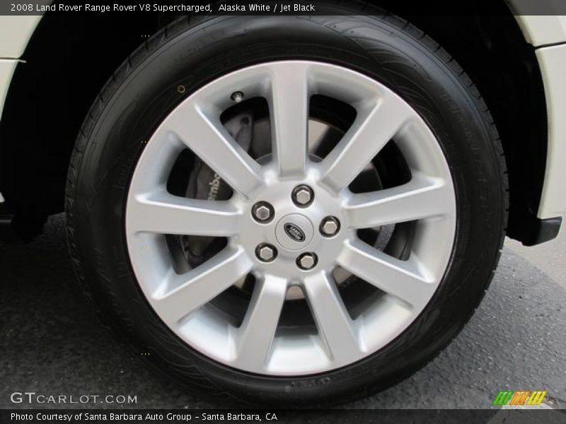 Alaska White / Jet Black 2008 Land Rover Range Rover V8 Supercharged