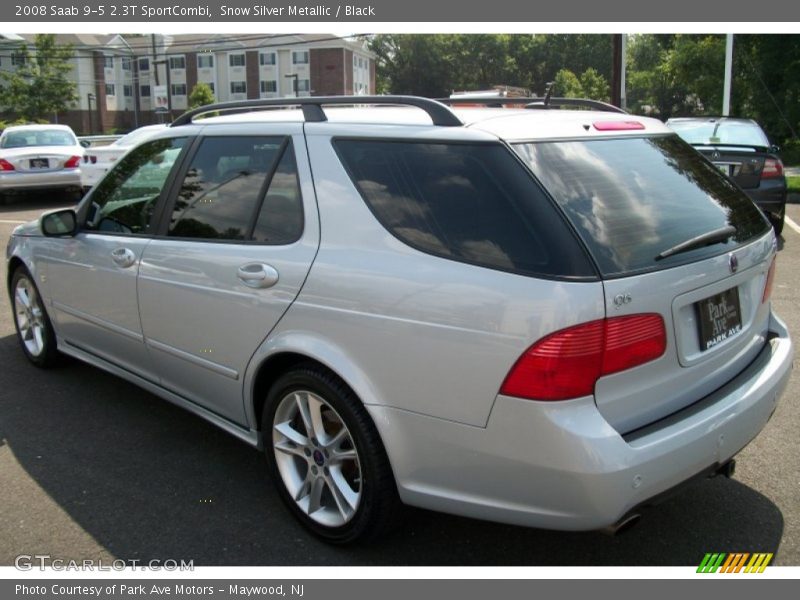 Snow Silver Metallic / Black 2008 Saab 9-5 2.3T SportCombi