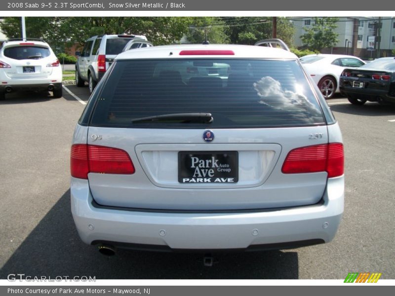 Snow Silver Metallic / Black 2008 Saab 9-5 2.3T SportCombi