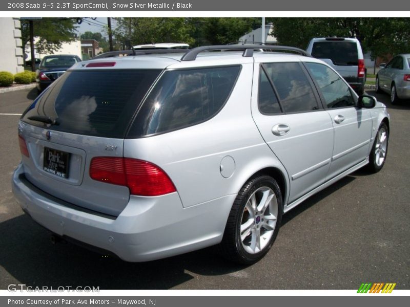 Snow Silver Metallic / Black 2008 Saab 9-5 2.3T SportCombi