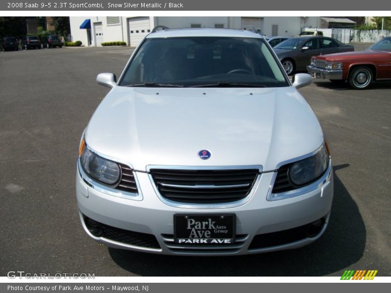 Snow Silver Metallic / Black 2008 Saab 9-5 2.3T SportCombi