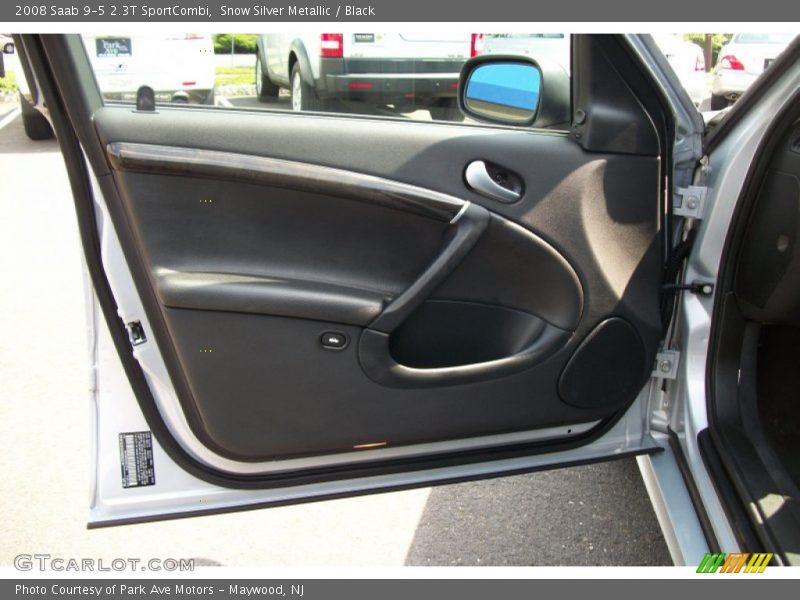 Snow Silver Metallic / Black 2008 Saab 9-5 2.3T SportCombi
