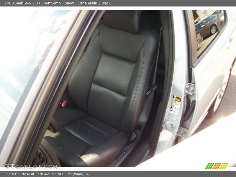 Snow Silver Metallic / Black 2008 Saab 9-5 2.3T SportCombi