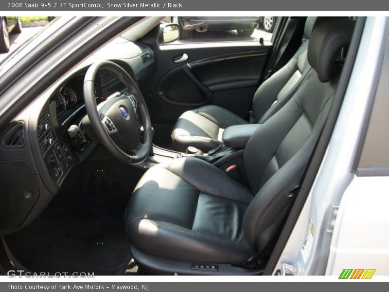 Snow Silver Metallic / Black 2008 Saab 9-5 2.3T SportCombi