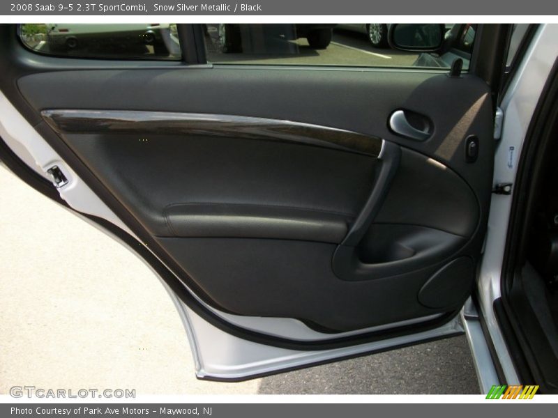 Snow Silver Metallic / Black 2008 Saab 9-5 2.3T SportCombi
