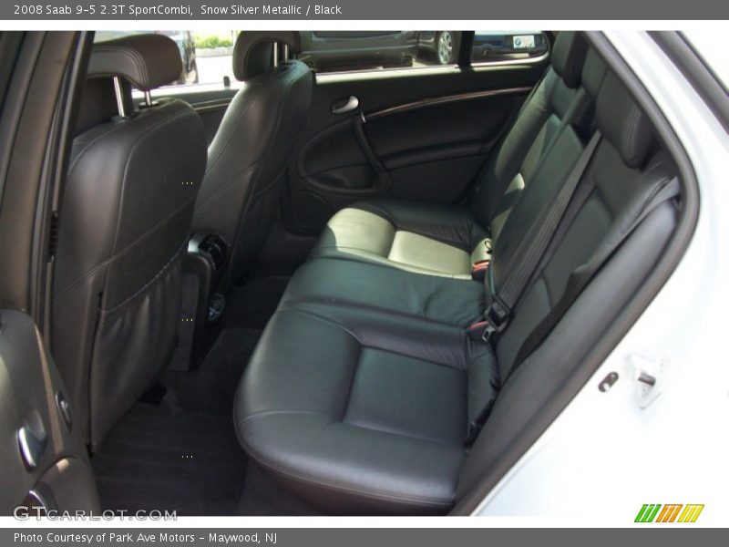 Snow Silver Metallic / Black 2008 Saab 9-5 2.3T SportCombi
