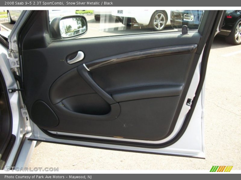 Snow Silver Metallic / Black 2008 Saab 9-5 2.3T SportCombi