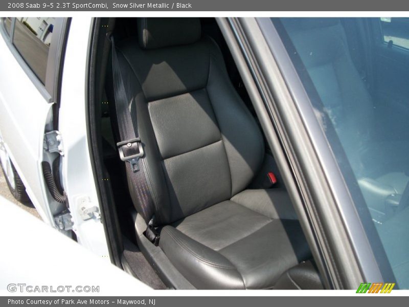 Snow Silver Metallic / Black 2008 Saab 9-5 2.3T SportCombi