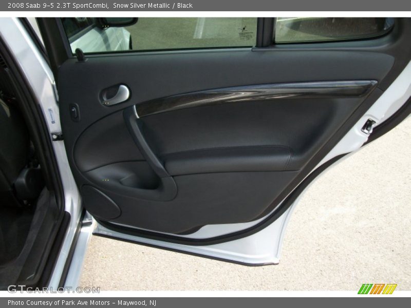 Snow Silver Metallic / Black 2008 Saab 9-5 2.3T SportCombi