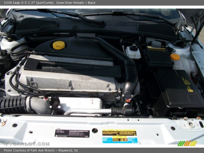 Snow Silver Metallic / Black 2008 Saab 9-5 2.3T SportCombi