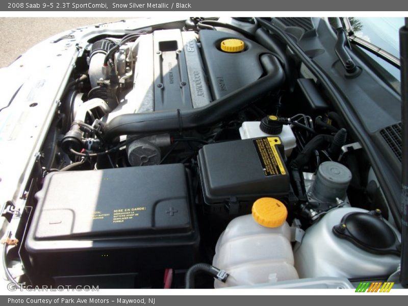 Snow Silver Metallic / Black 2008 Saab 9-5 2.3T SportCombi