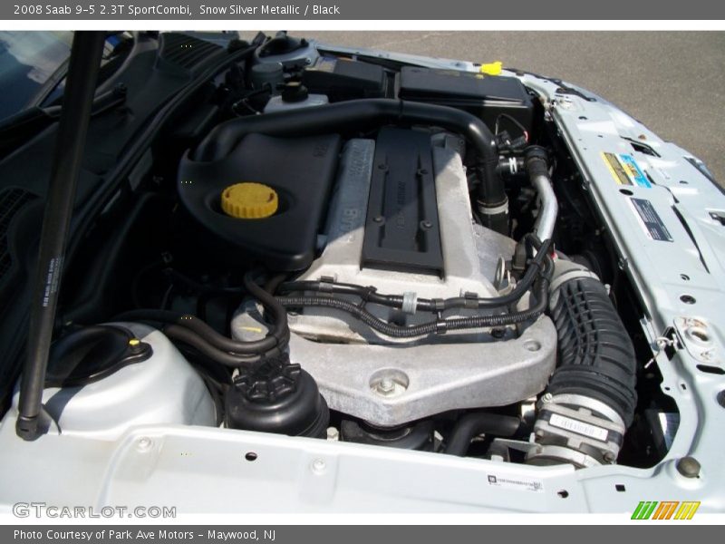 Snow Silver Metallic / Black 2008 Saab 9-5 2.3T SportCombi
