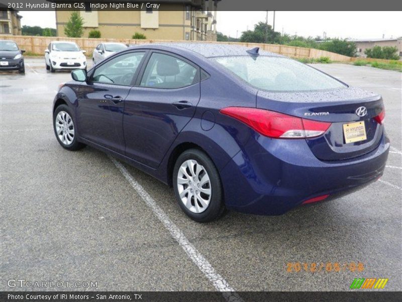 Indigo Night Blue / Gray 2012 Hyundai Elantra GLS