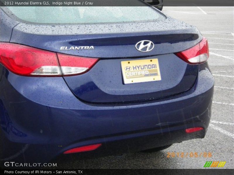 Indigo Night Blue / Gray 2012 Hyundai Elantra GLS