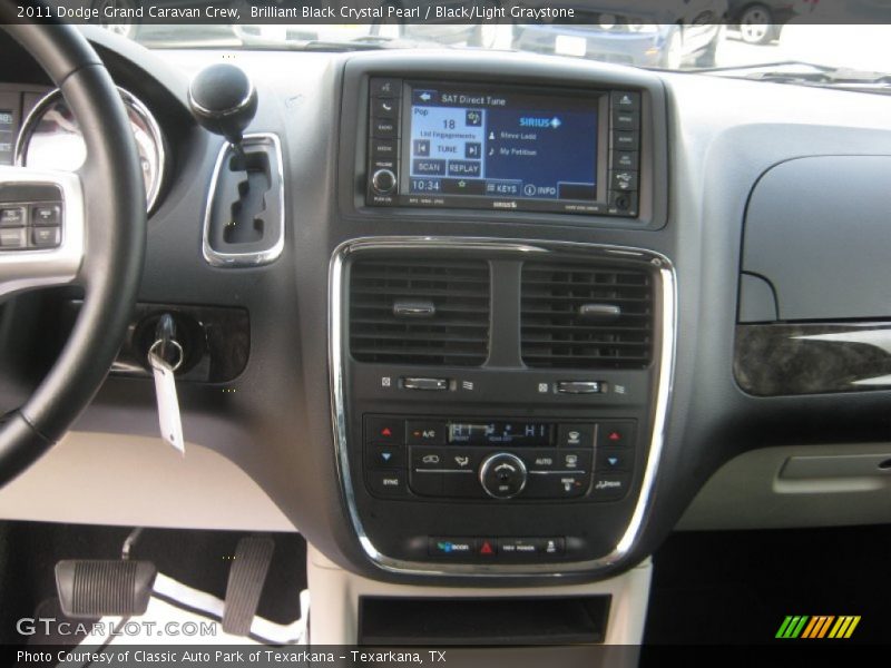 Brilliant Black Crystal Pearl / Black/Light Graystone 2011 Dodge Grand Caravan Crew