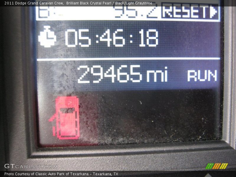 Brilliant Black Crystal Pearl / Black/Light Graystone 2011 Dodge Grand Caravan Crew