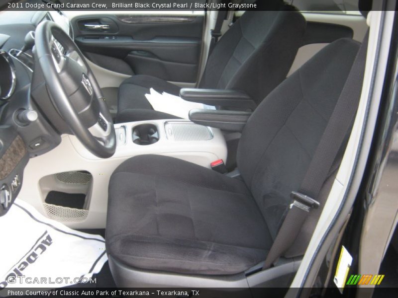 Brilliant Black Crystal Pearl / Black/Light Graystone 2011 Dodge Grand Caravan Crew