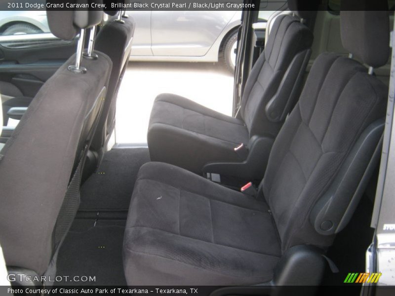 Brilliant Black Crystal Pearl / Black/Light Graystone 2011 Dodge Grand Caravan Crew