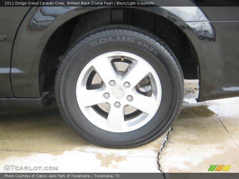 Brilliant Black Crystal Pearl / Black/Light Graystone 2011 Dodge Grand Caravan Crew